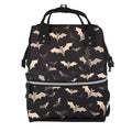 QSMJKLD Halloween Flying Bats Diaper Bag with Changing Pad, Pacifier Holder - Multifunction Travel Nappy Bags Large Capacity Laptop Backpack Waterproof Mommy Bag Casual Daypack for Mom
