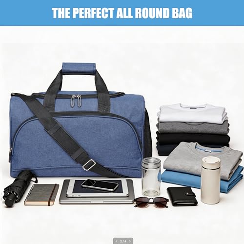 Finnhomy 20L Underseat Cabin Bag,Carry On Luggage for Airlines, Travel Duffle Bag with Multiple Pockets, Adjustable Shoulder Strap, Fits Under Seat, 2 PACK