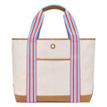 Paravel Cabana Tote Bag | Made with Recycled Canvas Material & Vegan Leather | Premium Everyday Tote Bag | Paloma, Large