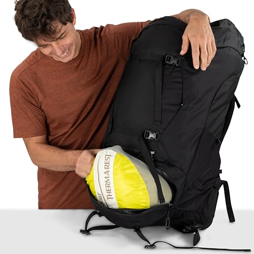 Osprey Farpoint Trek 70L Men's Travel Backpack - Hybrid Backpacking & Travel Bag with Internal Organization, Cascade Blue/Torrent Blue