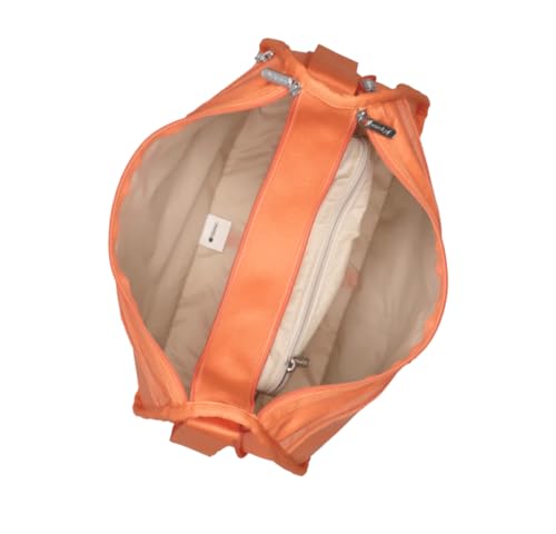 LeSportsac Tangerine Deluxe Everyday Crossbody Bag + Cosmetic Bag, Style 7507/Color R119, Uplifting & Vibrant Juicy Orange, Zesty New Neutral Evokes Joy, Positivity & Friendship, Luminous Citrus Shade