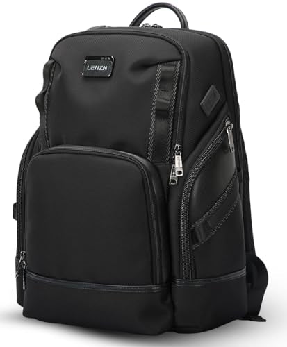 LENZN Laptop Business Backpack for Men & Women, Work Backpack Fits15.6 Inch, Premium Quality Travel Bag with USB Charging Port, Water-Resistant, Durable Nylon, Computer Bookbag with Multiple Pockets