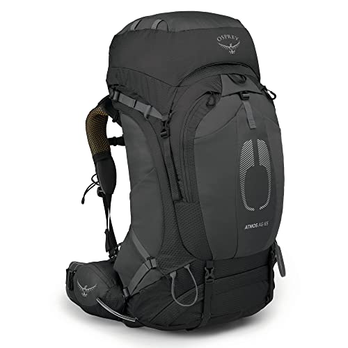 Osprey Atmos AG 65L Men's Backpacking Backpack, Black, L/XL