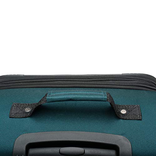 U.S. Traveler Aviron Bay Expandable Softside Luggage with Spinner Wheels, Teal, Large 31-Inch