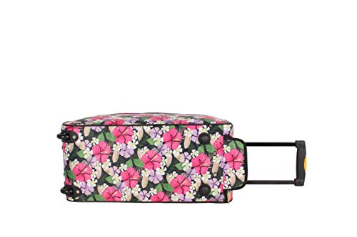 Lucas Designer Carry On Luggage Collection - Lightweight Pattern 22 Inch Duffel Bag- Weekender Overnight Business Travel Suitcase with 2- Rolling Spinner Wheels (Tropic)