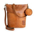 BERLINER BAGS Vintage Genuine Leather Shoulder Bag Sofia, Handbag, Crossbody Bag for Women - Brown