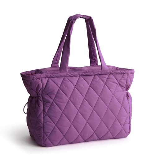 Vera Bradley Women's Featherweight Knollton Travel Tote Bag, Iris Orchid, One Size