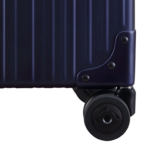 All-Aluminum 21" Vertical Carry-On Business Briefcase, TSA-Approved Hardshell Case, Spinner Wheels, Laptop Compartment, Aluminum Frame Cabin Bag for Travel & Business, Durable & Sleek (Sapphire)