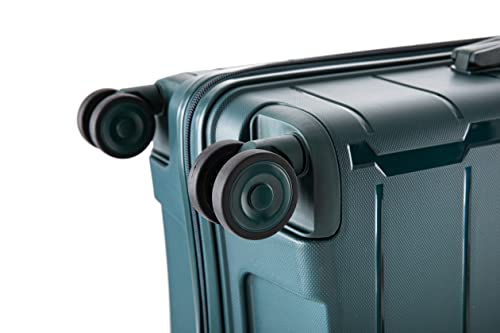 Rockland Vienna Hardside Luggage with Spinner Wheels, Green, 3-Piece Set (20/24/28)