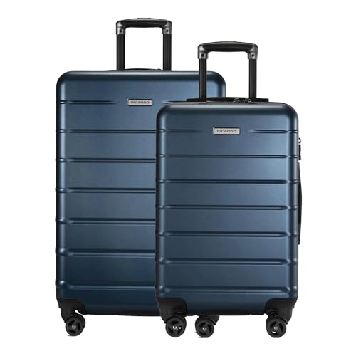 Ricardo Beverly Hills Cambria Hardside Luggage | Stylish Suitcase with Wheels for Effortless Travel, Expandable and Secure TSA-Locked Packing, 2-Piece Set (20", 24") (Blue Pearl, 2-Piece Set (20, 24))