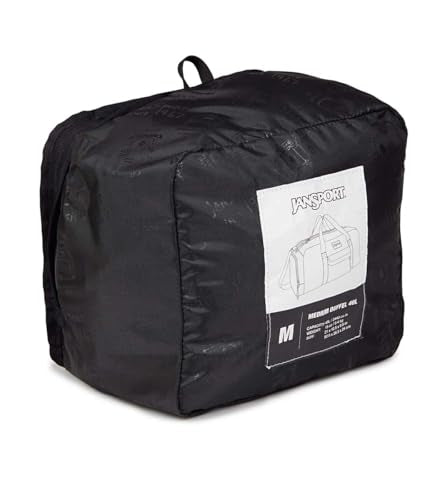 JanSport Weekender Medium Duffel - Travel or Gym Bag, Durable Weekender with Front Utility Pocket & Side Grab Handles - Black