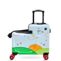 Cegali Itsy Rider 20" Ride-on Suitcase for Kids with Double Spinner Red Wheels (Blue Aero Flyer)