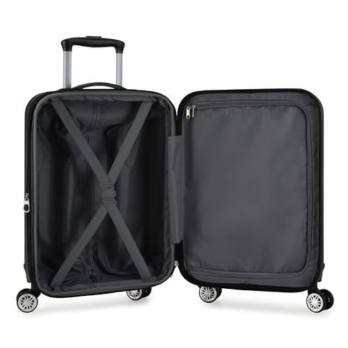 Elite Luggage Expandable Hardside Spinner Luggage, Burgundy, 21" Carry-on