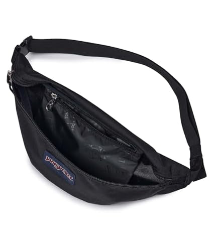 JanSport Swing Waistpack Fanny Pack - Stylish, Durable Waist Bag with Adjustable Belt, Main Zippered Pocket, Travel Essentials, Black