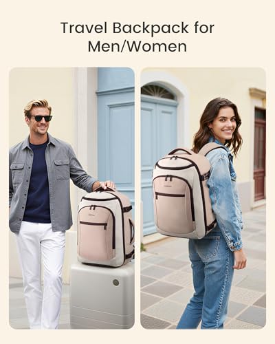 LOVEVOOK 40L Travel Backpack for Women & Men,Airline Approved Carry On Backpack with 3 Packing Cubes,TSA Waterproof Personal Item Bag,Weekender Overnight Essentials Backpacks fits 18" Laptop