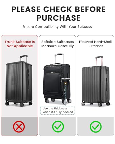 Travelkin Clear Luggage Cover Protectors For Suitcase Transparent TPU Suitcase Cover Protector Fit 18-32 Inch Luggage