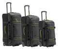 Harley-Davidson Nomad Wheeling Duffel Bag Set w/Shark Wheels - Black/Lime