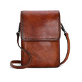 Iswee Brown Purse Leather Crossbody Bags for Women Anti-Theft Cell Phone Purse with Crossbody Strap Women’s Shoulder Bag(Brown)