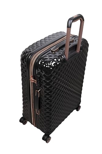 It Luggage Glitzy 21" Hardside Carry-On 8 Wheel Expandable Spinner, Black