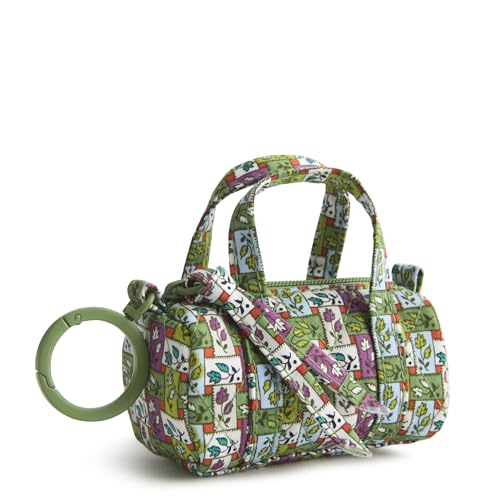 Vera Bradley Women'sPremium Cotton Original Duffel Bag Charm, Ribbon Plaid, One Size