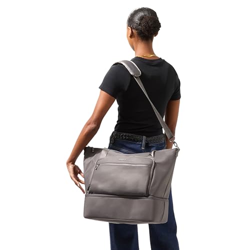 Baggallini Park Ave Overnight Tote - Lightweight 14"x20" Travel Essential Weekender Tote Bag for Women