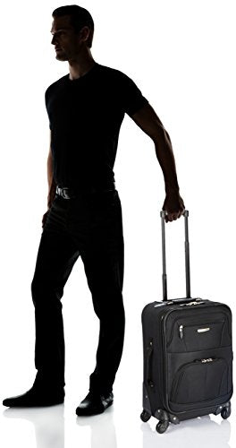 Rockland Pasadena Expandable Spinner Carry-on 19", Black