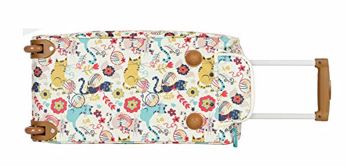 Lily Bloom Pattern 22 Inch Duffel Bag with 2-Rolling Wheels, Weekender Overnight Travel Lightweight Carry-On Suitcase For Women