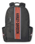 Harley-Davidson Classic Iconic H-D Sport Stripe Backpack, Rugged Polyester Black