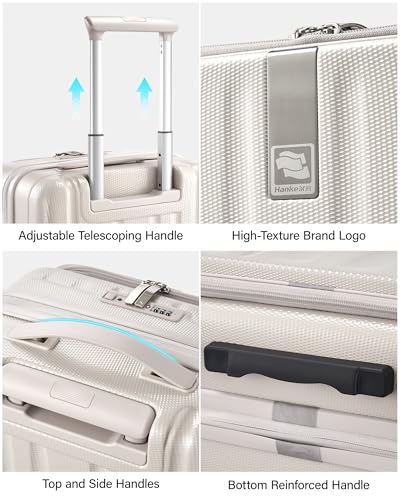 Hanke Top Opening Carry-On - Expandable 16 Inch Airline Approved Spinner