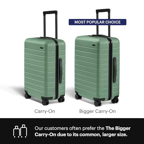Away Bigger Carry-On Luggage - 23-Inch Lightweight Hardside Suitcase with 360° Spinner Wheels, Interior Compression System, TSA-Approved Lock - Sea Green