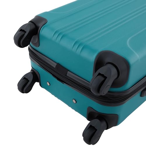 Travelers Club Chicago Hardside Expandable Spinner Luggage, Teal, 22" Carry-On