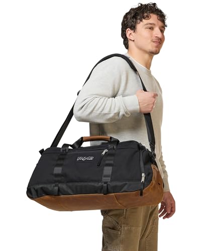 JanSport Smooth Ride Duffle Bag with Luggage Trolley Pass Through, Shoe Compartment, Black