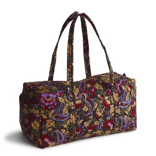 Vera Bradley Women's Premium Cotton Original Duffel Bag, Midnight Garden Paisley, One Size