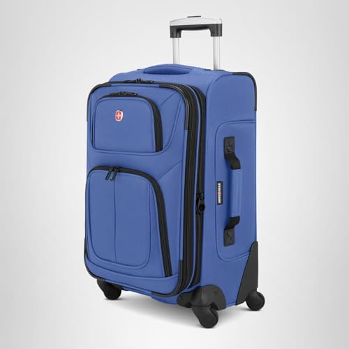 SWISSGEAR Sion Softside Expandable Spinner Luggage Durable Lightweight Travel Suitcase, Regatta, Carry-On