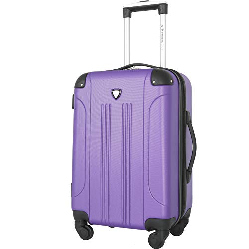 Travelers Club Chicago Hardside Expandable Spinner Luggage, Purple, 22" Carry-On