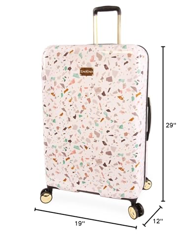 BEBE Women's Luggage Hardside Spinner, Beige, Check-in 29''