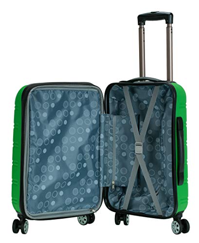 Rockland Melbourne Hardside Expandable Spinner Wheel Luggage, Carry-On 20", Green