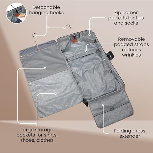 Ricardo Beverly Hills Montecito 2.0 Softside Rolling Garment Bag, Grey