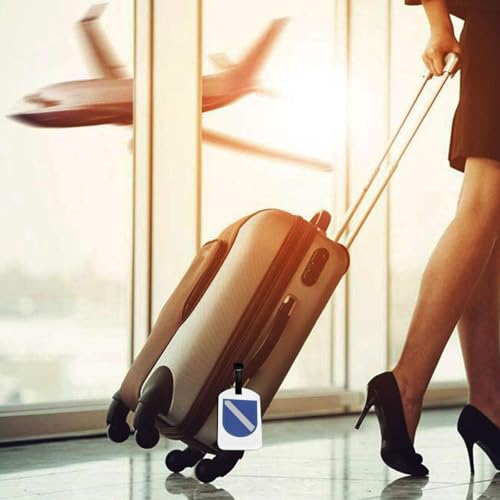 Former Us Army 17th Aviation Brigade-Pathfinder Platoon Beret Flash Luggage Tags for Suitcases PU Leahter Luggage Tag with Privacy Cover ID Tags Men Women Cute Travel Bag Luggage Accessories