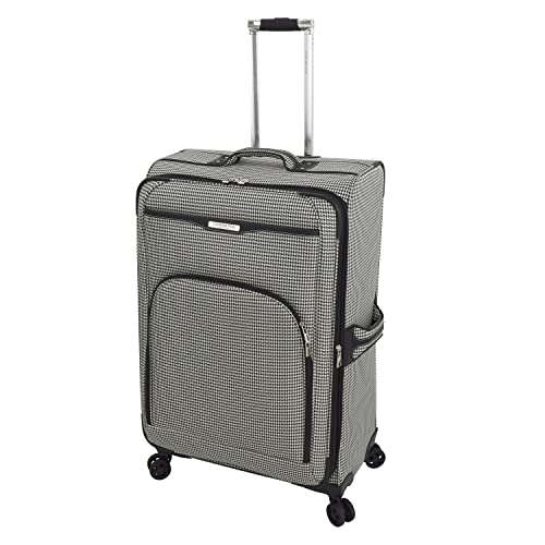 London Fog Oxford III 29" Expandable Spinner Black-White Houndstooth