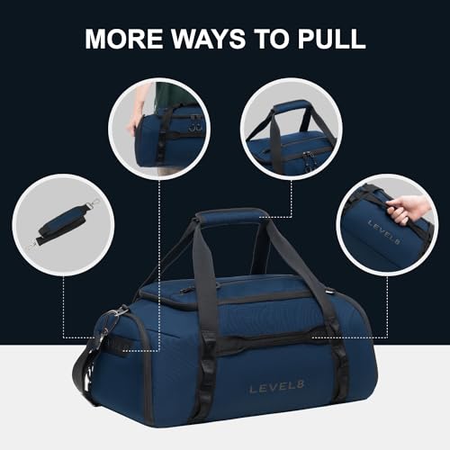 LEVEL8 Luminous Luggage Sets 3 Piece with Water Resistant Travel Duffle Bag, (20/24/28)