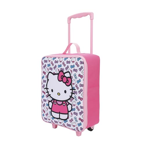Bioworld Hello Kitty Bows 14" Youth Pink Pilot Case Luggage Suitcase