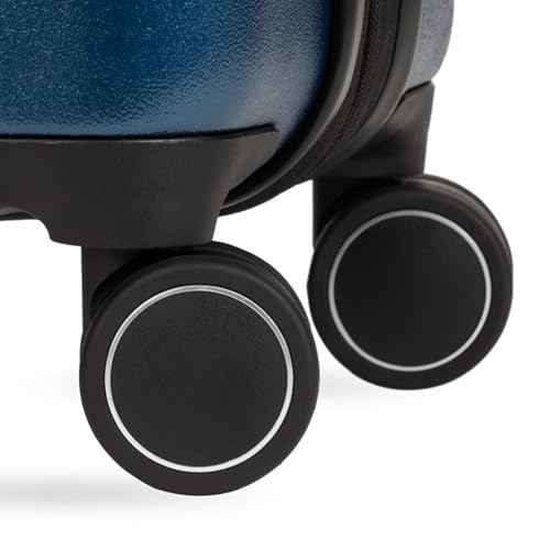 SwissGear 8020 Eclipse Hardside Expandable Luggage with Spinner Wheels, Navy, Carry-On 18-Inch