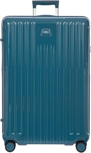 Bric's Positano Trolley Spinner - Carry-On Luggage with Built-In USB Port and Lock - Lightweight Suitcases Made From Durable Polycarbonate - Protector Cover Included - 21 Inch, Sea Green