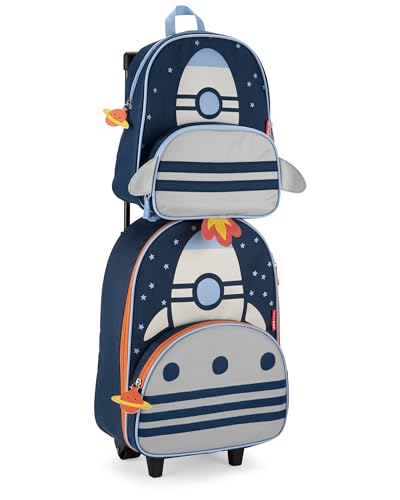 Skip Hop Kids Luggage with Wheels, Spark Style, Rocket
