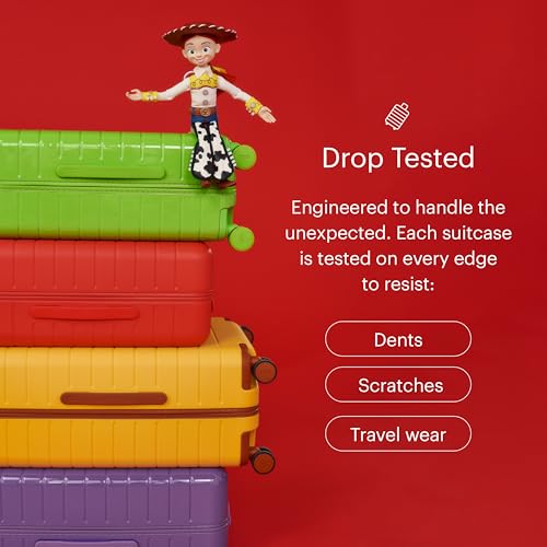 Away Toy Story 5 Bigger Carry-On Luggage - 23-Inch Lightweight Hardside Suitcase with 360° Spinner Wheels, Interior Compression System, TSA-Accepted Lock - Jessie Red