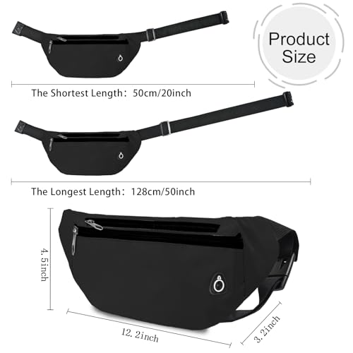 Fanny Pack for Women Men,Crossbody Fanny Pack Water Resistant Sports Waist Bag Pack, Belt Bag for Travel Hiking Running