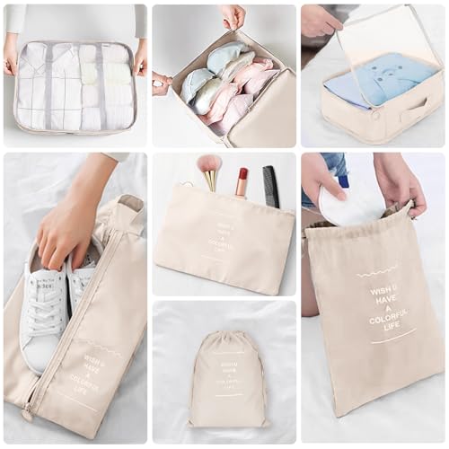 Packing Cubes for Travel-10 Set Luggage Organizer Bags for Family, Mesh Breathable Packing Cubes for Suitcases Durable Travel Essentials Bags Set