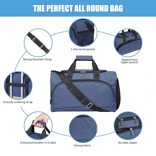 Finnhomy 20L Underseat Cabin Bag,Carry On Luggage for Airlines, Travel Duffle Bag with Multiple Pockets, Adjustable Shoulder Strap, Fits Under Seat, 2 PACK