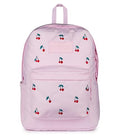 JanSport Superbreak Plus FX Backpack - Work, Travel, or Laptop Bag with Water Bottle Pocket - Pink Ice Cherry Emb